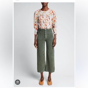 Veronica Beard Crosbie Cropped Corduroy Pants, 25